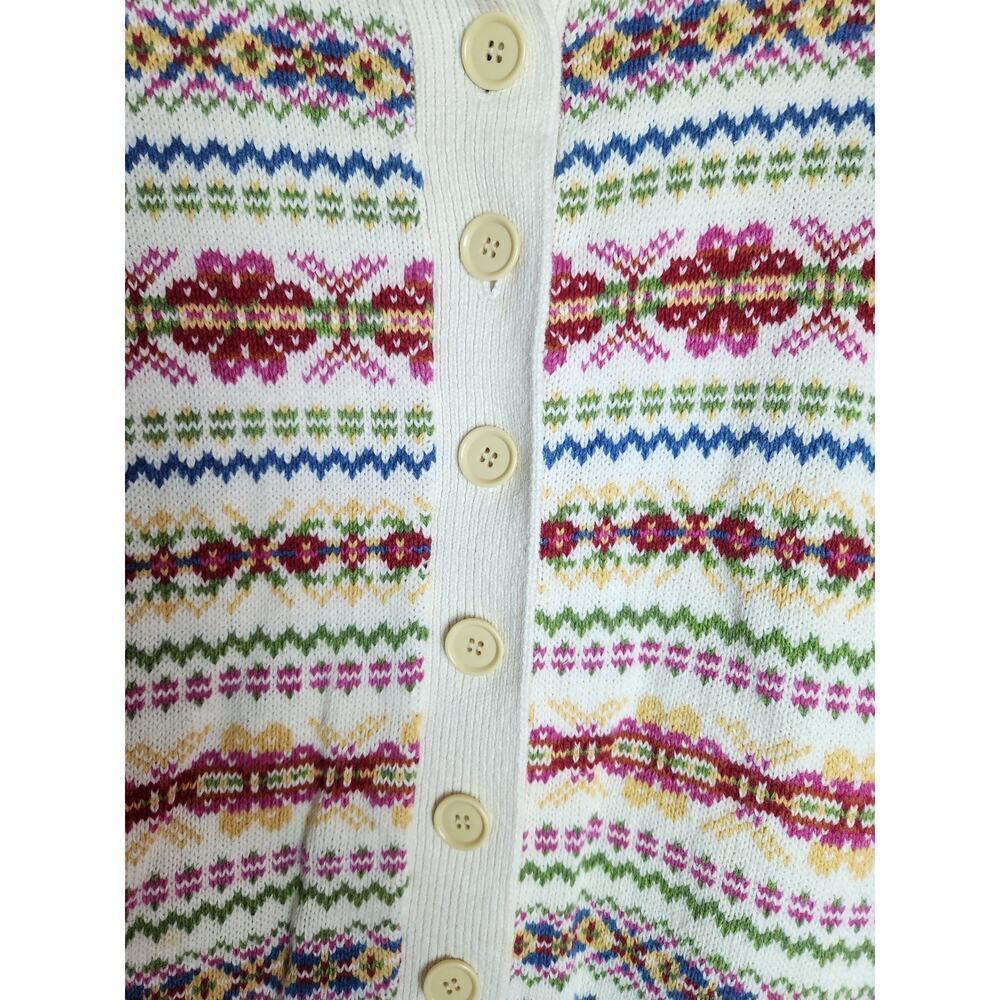 Tiara International vtg button front cardigan sweater sz M cottagecore Y2K - Picture 2 of 8